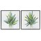 Stupell Industries Layered Plant Sprigs 2pc Framed Giclee Wall Art Set Design by Sally Swatland